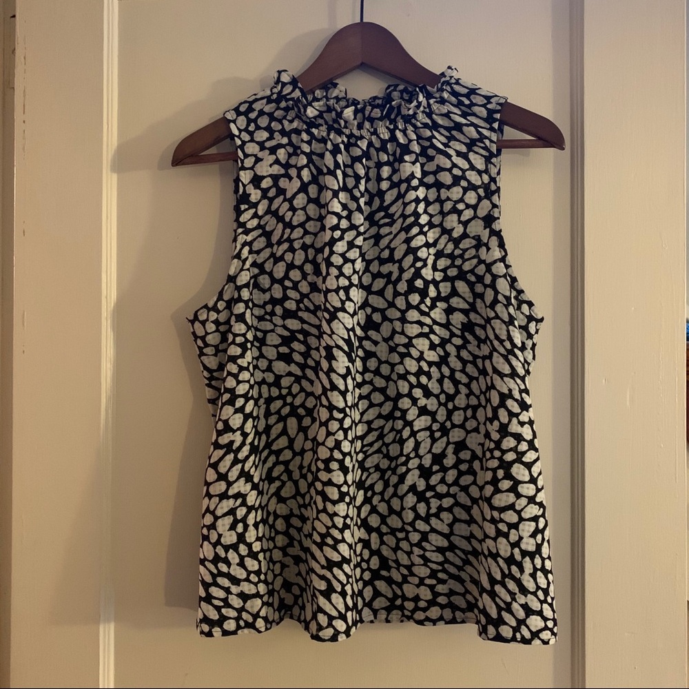 Who What Wear Ruffle High Neck Sleeveless Top